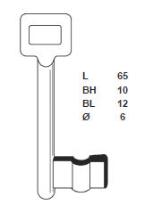 Toon details voor Nemef klaviersleutel S1200 / 1400 Afbeelding van Nemef klaviersleutel S1200 / 1400