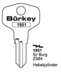 Toon details voor Borkey 1951 Cilindersleutel voor BURG Afbeelding van Borkey 1951 Cilindersleutel voor BURG