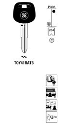 Toon details voor Silca Transpondersleutel brass TOY41RAT5 Afbeelding van Silca Transpondersleutel brass TOY41RAT5