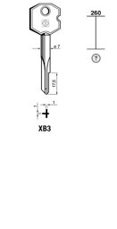 Toon details voor Silca Stersleutel ijzer XB3 Afbeelding van Silca Stersleutel ijzer XB3