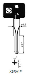 Toon details voor Silca Stersleutel plastic kop brass XBRA1P Afbeelding van Silca Stersleutel plastic kop brass XBRA1P