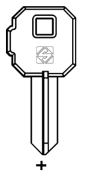 Toon details voor Silca stersleutel brass XC1 Afbeelding van Silca stersleutel brass XC1