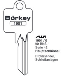 Toon details voor Borkey 1901 / 0 Cilindersleutel voor BKS 42 Afbeelding van Borkey 1901 / 0 Cilindersleutel voor BKS 42