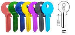 Toon details voor Silca Cilindersleutel Ultralite donkerblauw VI080 Afbeelding van Silca Cilindersleutel Ultralite donkerblauw VI080