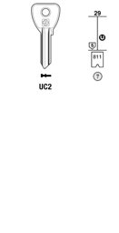 Toon details voor Silca Cilindersleutel staal UC2 Afbeelding van Silca Cilindersleutel staal UC2