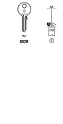 Toon details voor Silca Cilindersleutel staal SV2R Afbeelding van Silca Cilindersleutel staal SV2R