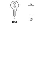 Toon details voor Silca Cilindersleutel staal SV6R Afbeelding van Silca Cilindersleutel staal SV6R