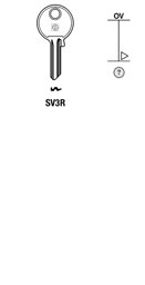 Toon details voor Silca Cilindersleutel staal SV3R Afbeelding van Silca Cilindersleutel staal SV3R