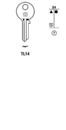 Toon details voor Silca Cilindersleutel staal TL14 Afbeelding van Silca Cilindersleutel staal TL14
