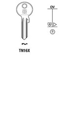 Toon details voor Silca Cilindersleutel staal TN16X Afbeelding van Silca Cilindersleutel staal TN16X