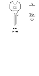 Toon details voor Silca Cilindersleutel staal TN19R Afbeelding van Silca Cilindersleutel staal TN19R