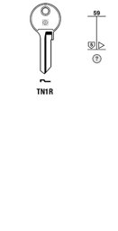 Toon details voor Silca Cilindersleutel staal TN1R Afbeelding van Silca Cilindersleutel staal TN1R
