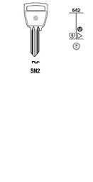 Toon details voor Silca Cilindersleutel staal SN2 Afbeelding van Silca Cilindersleutel staal SN2