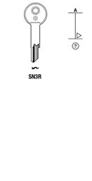 Toon details voor Silca Cilindersleutel staal SN3R Afbeelding van Silca Cilindersleutel staal SN3R