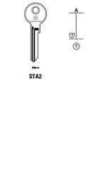 Toon details voor Silca Cilindersleutel staal STA2 Afbeelding van Silca Cilindersleutel staal STA2