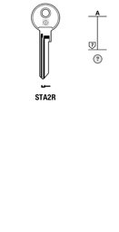 Toon details voor Silca Cilindersleutel staal STA2R Afbeelding van Silca Cilindersleutel staal STA2R