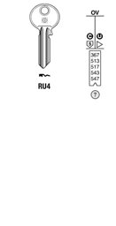 Toon details voor Silca Cilindersleutel staal RU4 Afbeelding van Silca Cilindersleutel staal RU4