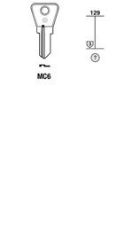 Toon details voor Silca Cilindersleutel staal MC6 Afbeelding van Silca Cilindersleutel staal MC6