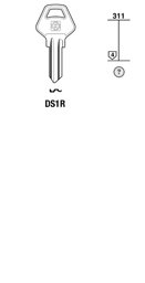 Toon details voor Silca Cilindersleutel staal DS1R Afbeelding van Silca Cilindersleutel staal DS1R