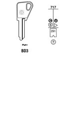Toon details voor Silca Cilindersleutel staal BD3 Afbeelding van Silca Cilindersleutel staal BD3