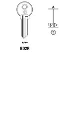 Toon details voor Silca Cilindersleutel staal BD2R Afbeelding van Silca Cilindersleutel staal BD2R