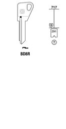 Toon details voor Silca Cilindersleutel staal BD8R Afbeelding van Silca Cilindersleutel staal BD8R