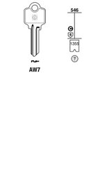 Toon details voor Silca Cilindersleutel staal AW7 Afbeelding van Silca Cilindersleutel staal AW7