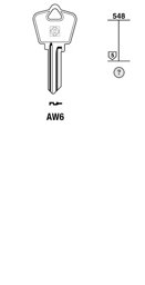 Toon details voor Silca Cilindersleutel staal AW6 Afbeelding van Silca Cilindersleutel staal AW6