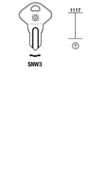 Toon details voor Silca Cilindersleutel brass SNW3 Afbeelding van Silca Cilindersleutel brass SNW3