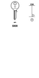 Toon details voor Silca Cilindersleutel brass SV5R Afbeelding van Silca Cilindersleutel brass SV5R