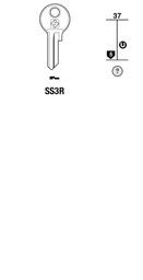Toon details voor Silca Cilindersleutel brass SS3R Afbeelding van Silca Cilindersleutel brass SS3R