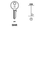 Toon details voor Silca Cilindersleutel brass SV4R Afbeelding van Silca Cilindersleutel brass SV4R