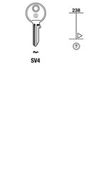 Toon details voor Silca Cilindersleutel brass SV4 Afbeelding van Silca Cilindersleutel brass SV4