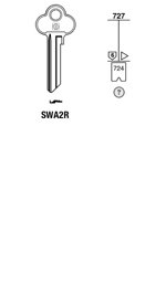 Toon details voor Silca Cilindersleutel brass SWA2R Afbeelding van Silca Cilindersleutel brass SWA2R