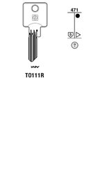 Toon details voor Silca Cilindersleutel brass TO111R Afbeelding van Silca Cilindersleutel brass TO111R