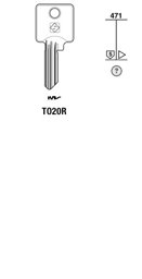 Toon details voor Silca Cilindersleutel brass TO20R Afbeelding van Silca Cilindersleutel brass TO20R