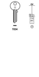 Toon details voor Silca Cilindersleutel brass TO34 Afbeelding van Silca Cilindersleutel brass TO34