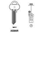 Toon details voor Silca Cilindersleutel brass ASS66R Afbeelding van Silca Cilindersleutel brass ASS66R