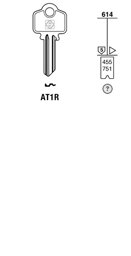 Toon details voor Silca Cilindersleutel brass AT1R Afbeelding van Silca Cilindersleutel brass AT1R