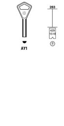Toon details voor Silca Cilindersleutel brass AY1 Afbeelding van Silca Cilindersleutel brass AY1