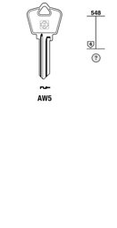 Toon details voor Silca Cilindersleutel brass AW5 Afbeelding van Silca Cilindersleutel brass AW5