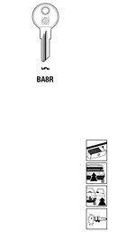 Toon details voor Silca Cilindersleutel brass BA8R Afbeelding van Silca Cilindersleutel brass BA8R