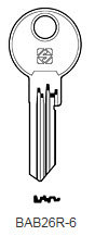 Toon details voor Silca Cilindersleutel brass BAB26R6 Afbeelding van Silca Cilindersleutel brass BAB26R6