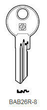 Toon details voor Silca Cilindersleutel brass BAB26R8 Afbeelding van Silca Cilindersleutel brass BAB26R8
