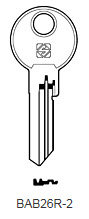 Toon details voor Silca Cilindersleutel brass BAB26R2 Afbeelding van Silca Cilindersleutel brass BAB26R2
