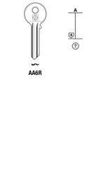 Toon details voor Silca Cilindersleutel brass AA6R Afbeelding van Silca Cilindersleutel brass AA6R