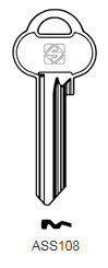 Toon details voor Silca Cilindersleutel brass ASS108 Afbeelding van Silca Cilindersleutel brass ASS108