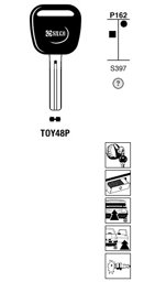 Toon details voor Silca Autosleutel plastic kop brass TOY48P Afbeelding van Silca Autosleutel plastic kop brass TOY48P