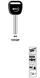 Toon details voor Silca Autosleutel plastic kop brass TOY40P Afbeelding van Silca Autosleutel plastic kop brass TOY40P