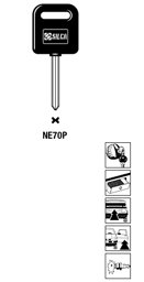 Toon details voor Silca Autosleutel plastic kop staal NE70P Afbeelding van Silca Autosleutel plastic kop staal NE70P